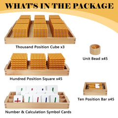 Montex thousand-position cubes aid flexible addition and regrouping activities.