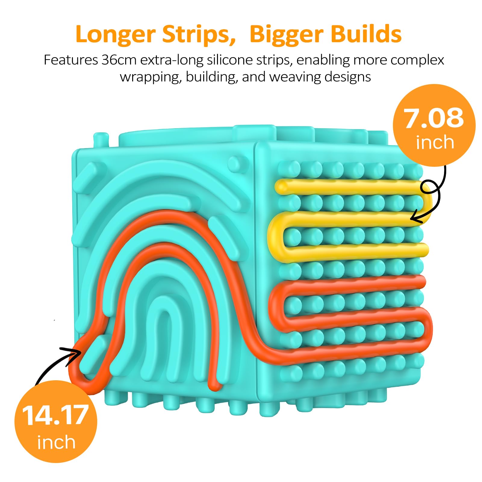 MoodLife silicone sensory cube close-up highlighting soft-touch surface