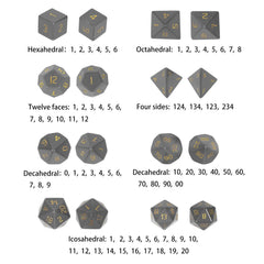 Mookaitedecor D&D-friendly polyhedral dice for tabletop RPG sessions