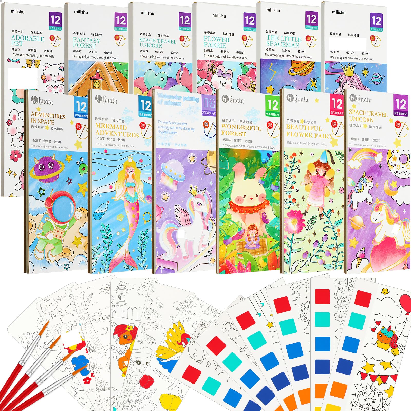 Mooliwe pocket watercolor books 24-pack cover, portable art for on-the-go creativity.