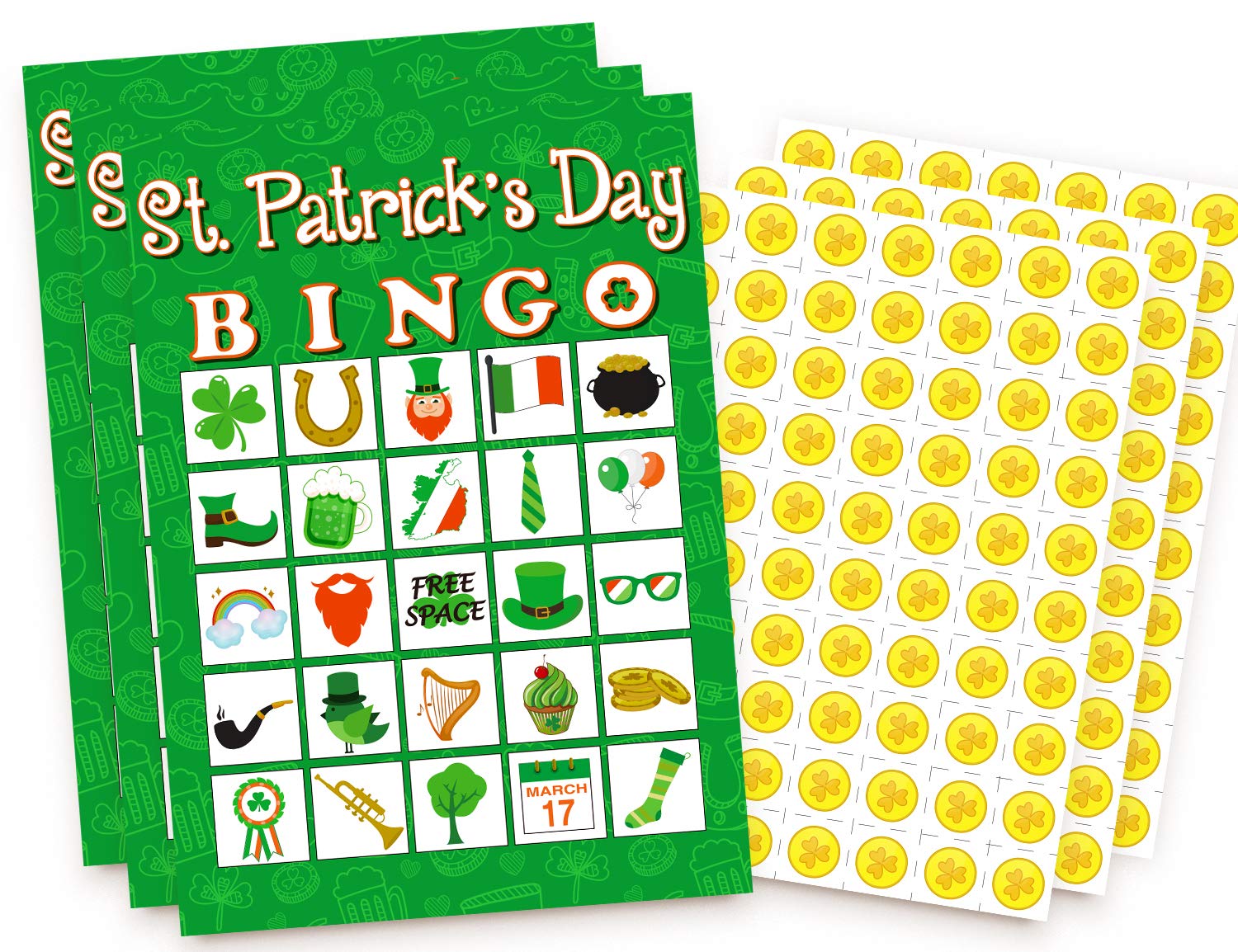 Moon Boat 5x7 bingo cards with durable cardstock.