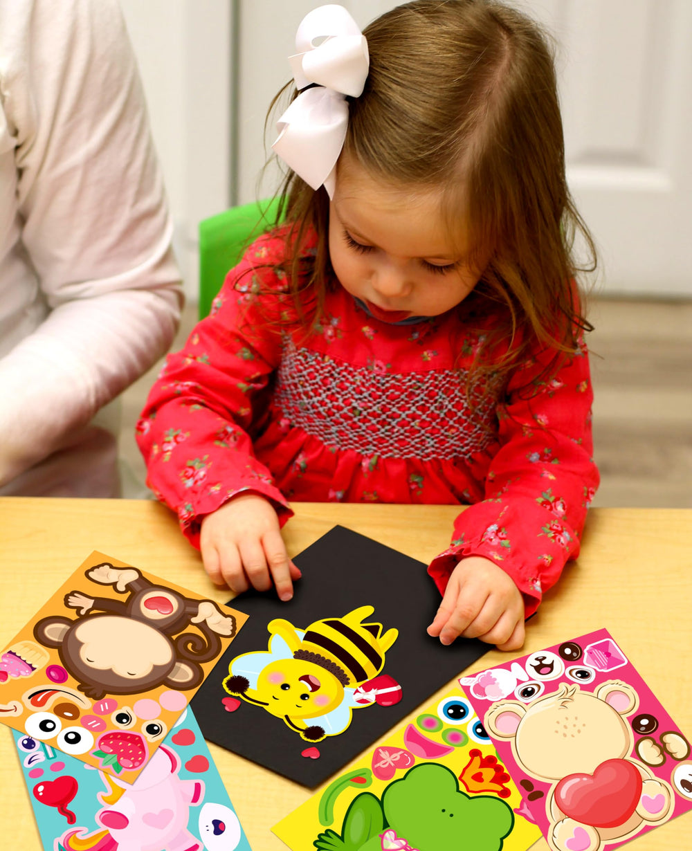 Moon Boat Valentines monkey face stickers cute ideas for projects