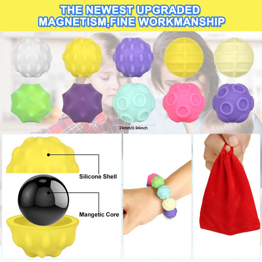 Moonhua silicone sensory fidget balls in bright colors for focus.