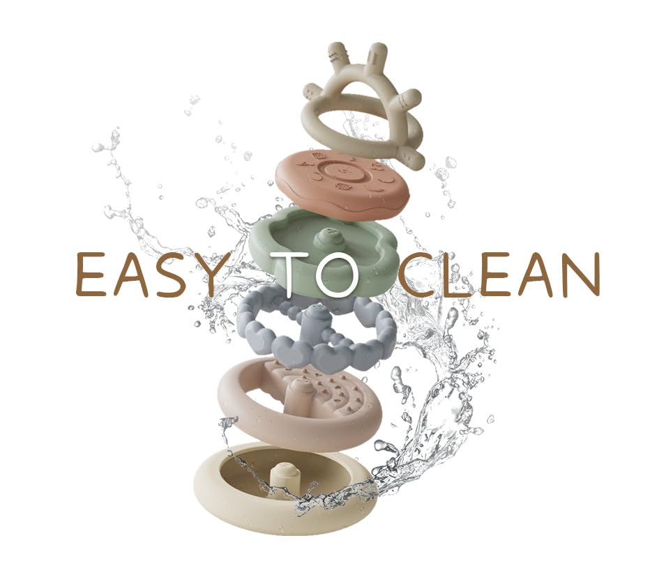 Moonkie portable teething toy, perfect for on-the-go play and teething moments