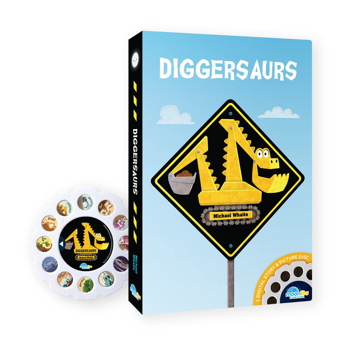 Moonlite Diggersaurs Storytime Disc in action enhances immersive storytelling for kids