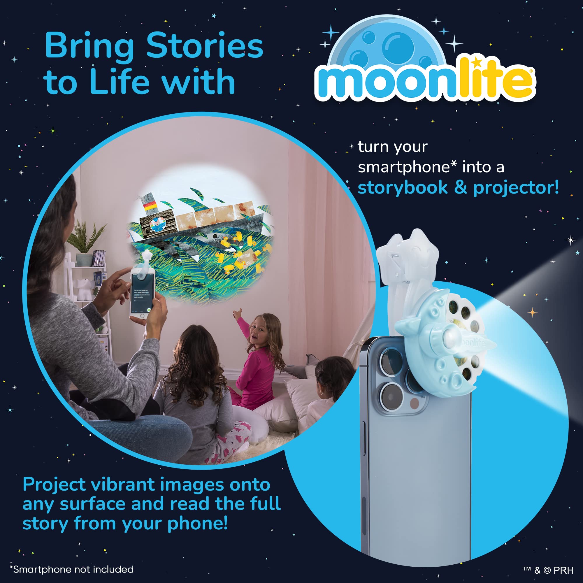 Moonlite Picture Disc display complements projection for shared family reading