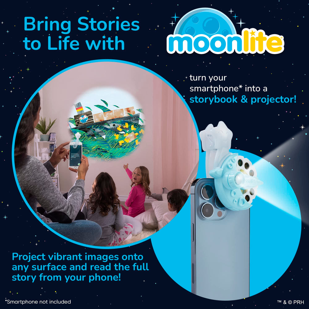 Moonlite Picture Disc display complements projection for shared family reading