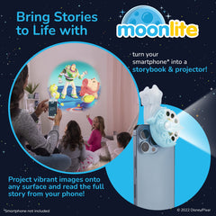 Moonlite Picture Disc included for colorful, interactive storytelling at home.