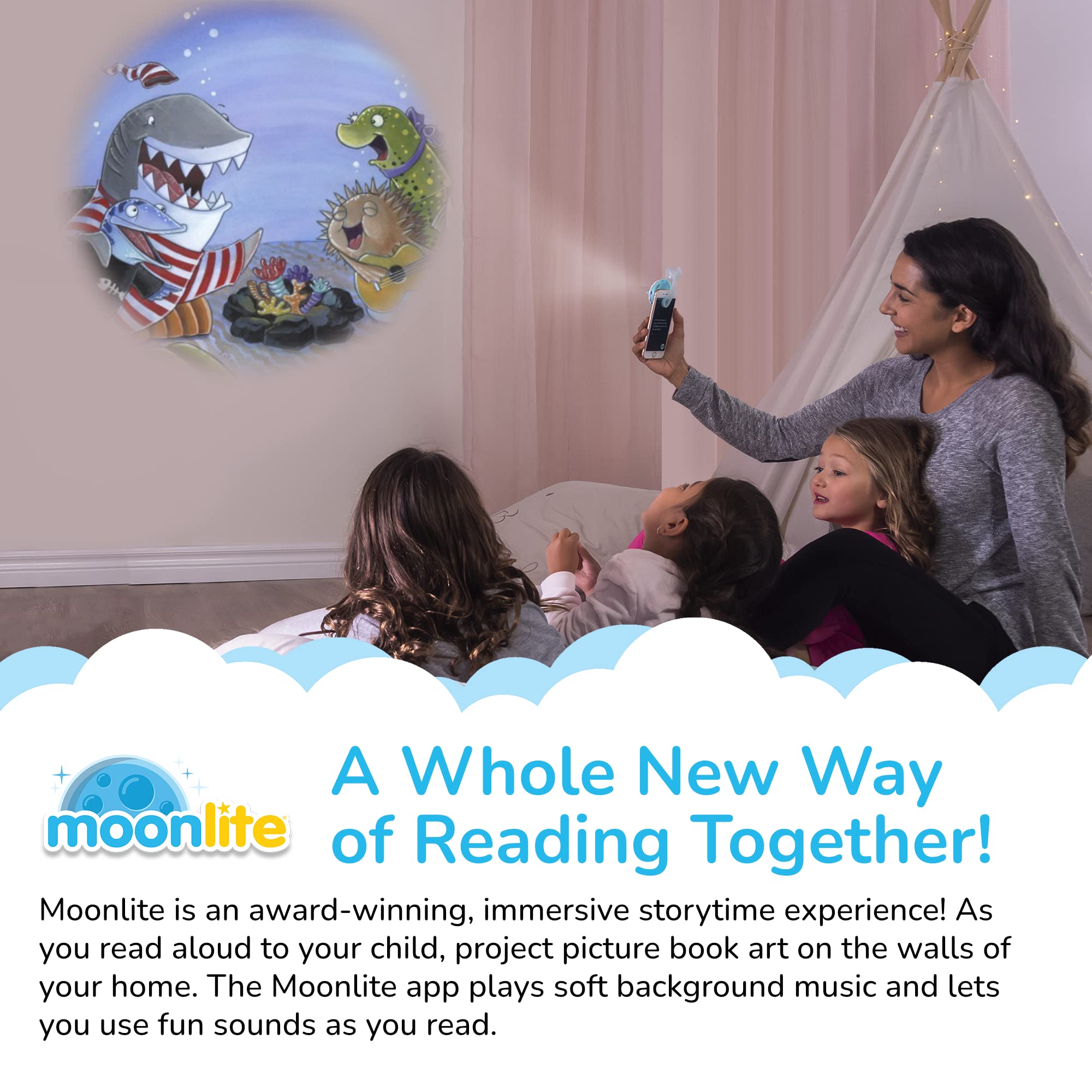 Moonlite quick-start guide helps parents set up easily.