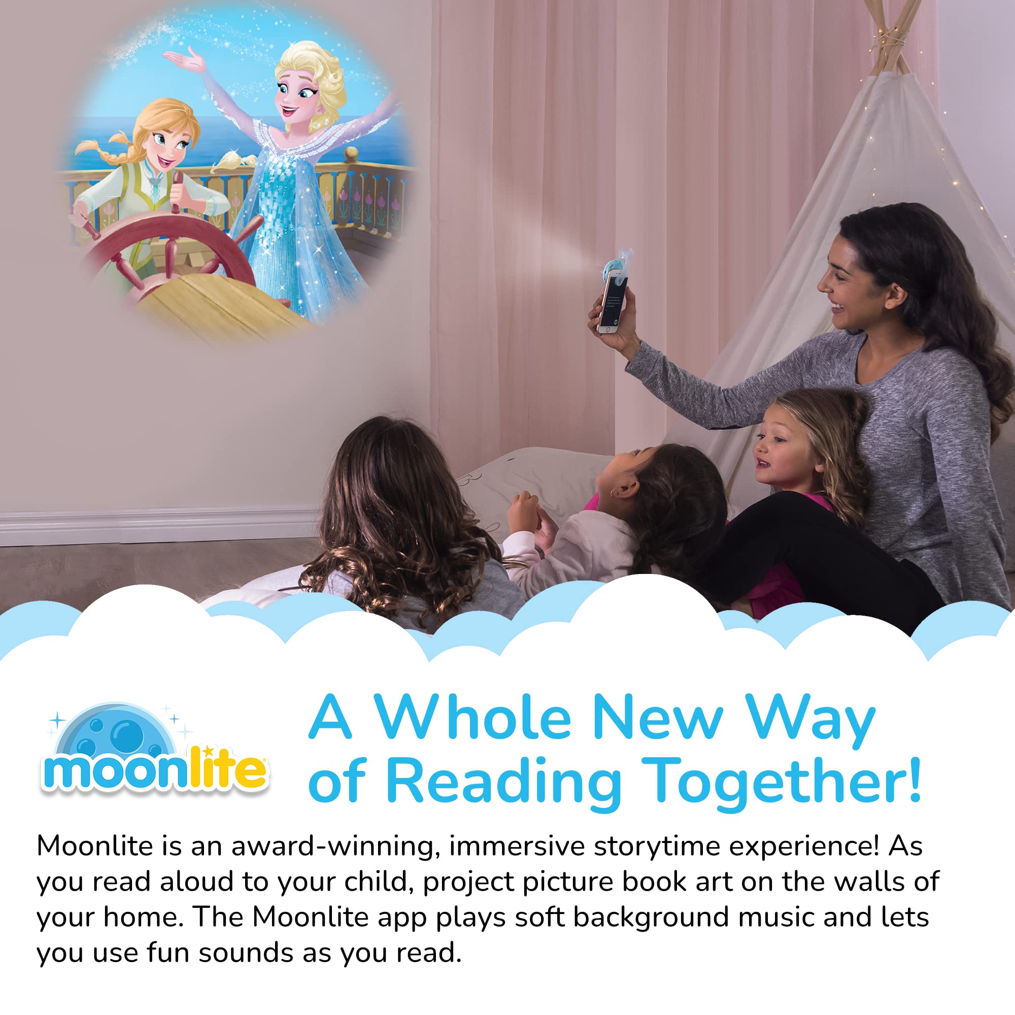Moonlite Storytime app with sound effects to enrich storytelling