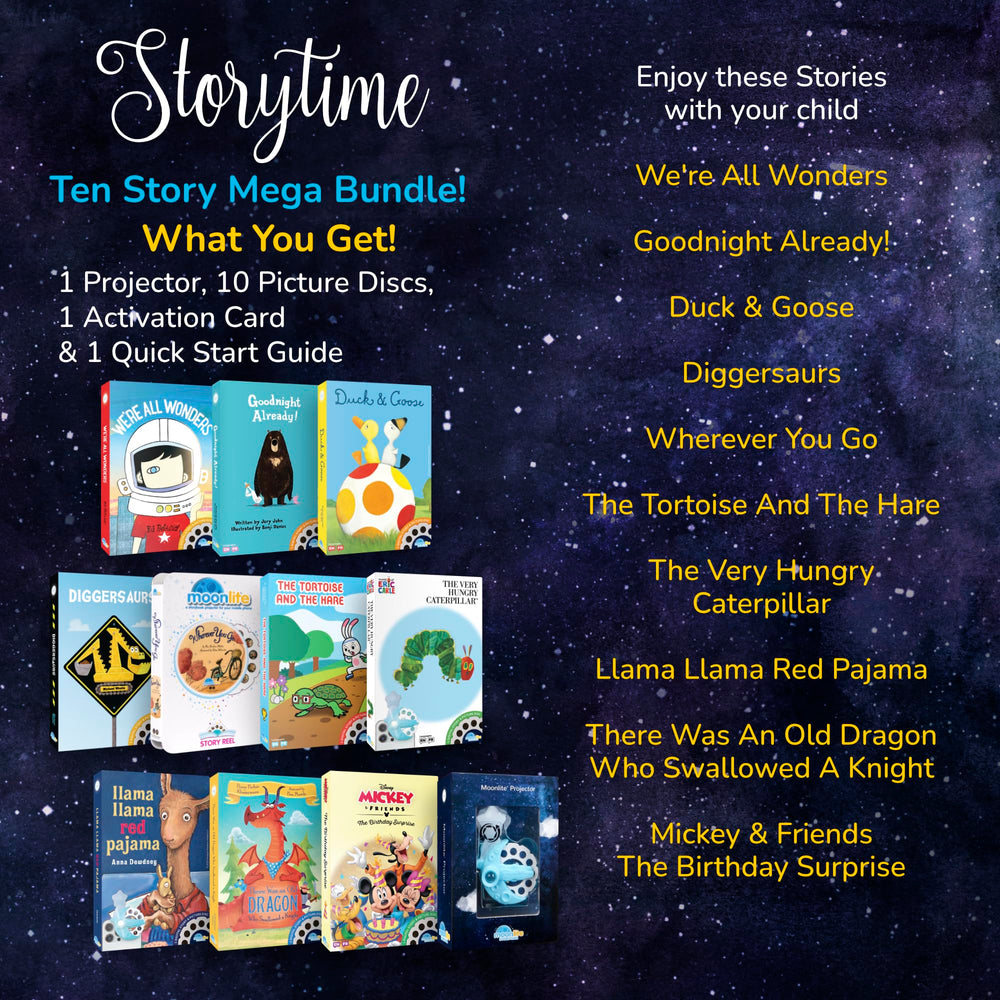 Moonlite Storytime Mini Projector supports a better bedtime routine