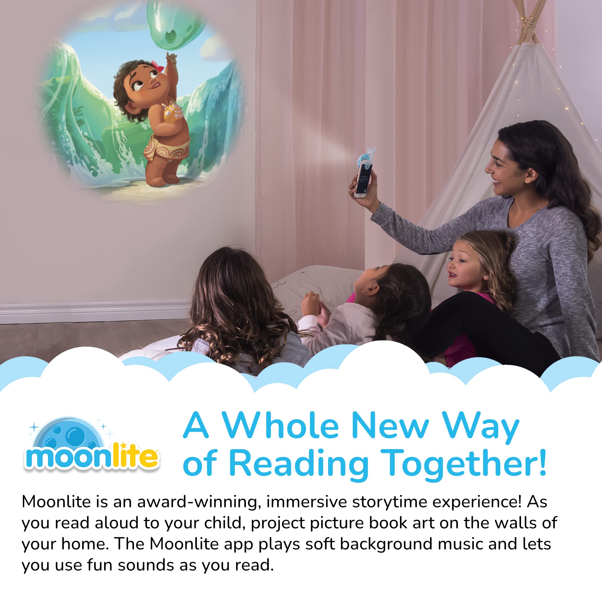 Moonlite projector and Gift Pack showcase interactive reading gifts for kids