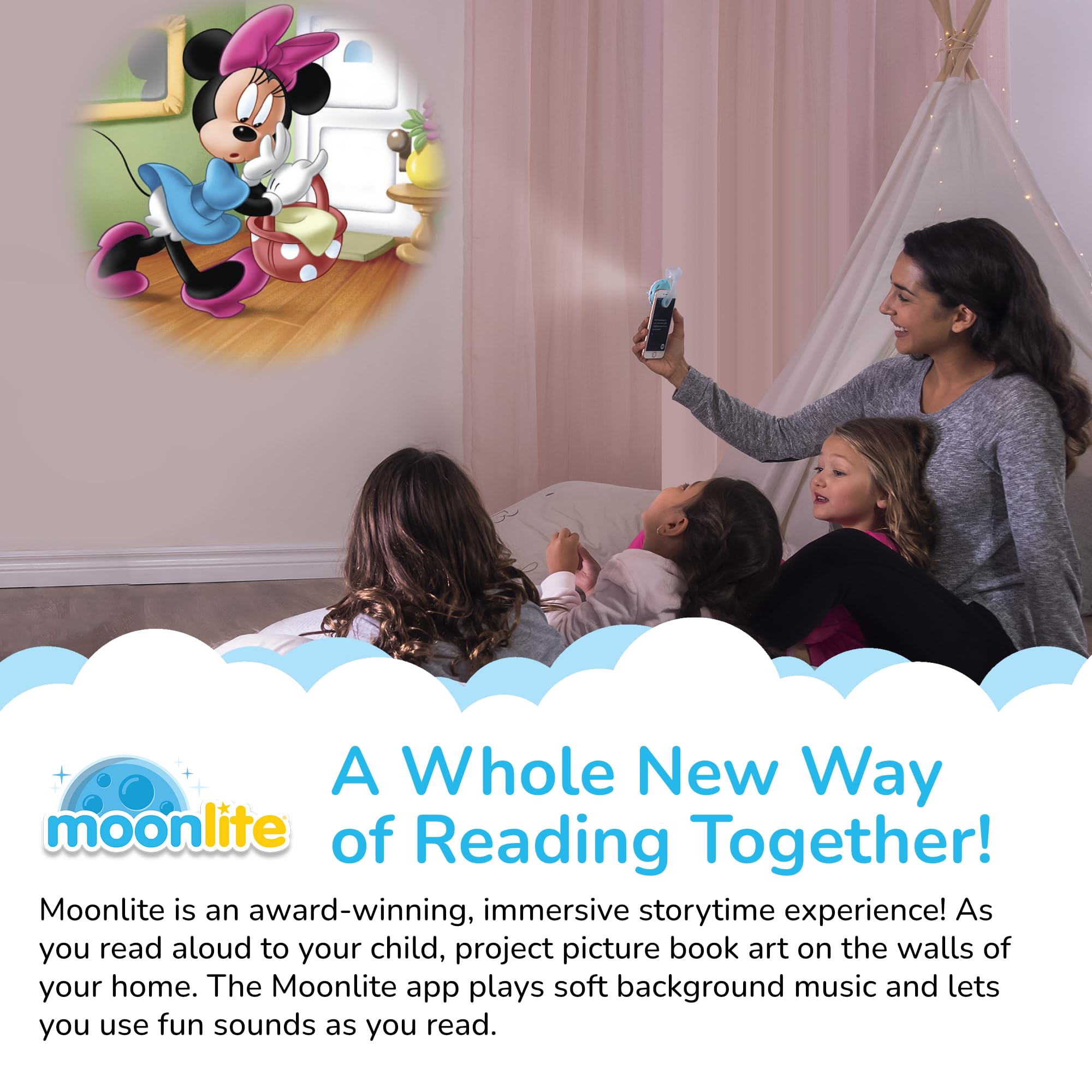 Moonlite Storytime Reels app sound effects enhance narration and imagination.