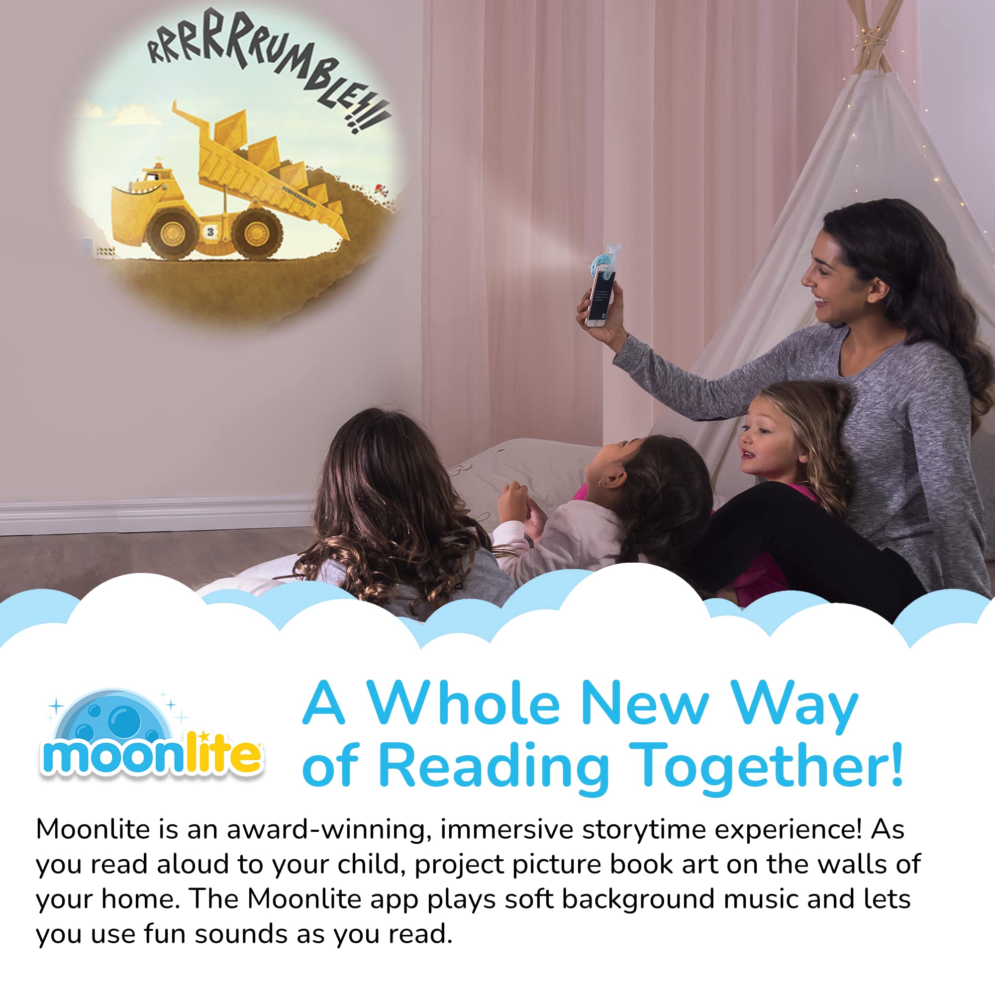 Moonlite Storytime Reels with in-app sound effects enhances storytelling