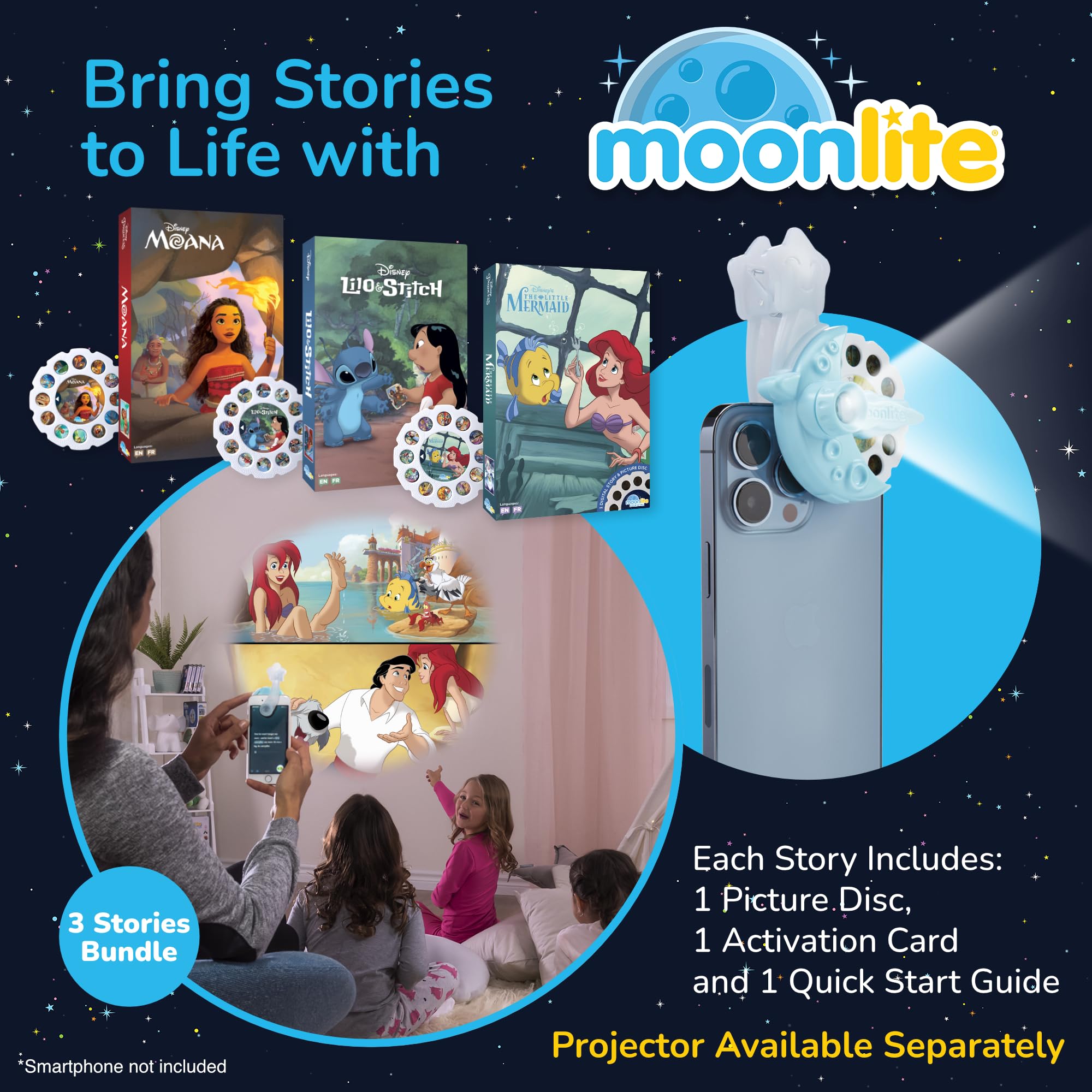 Moonlite Storytime Reels The Little Mermaid with immersive visuals to boost language learning.