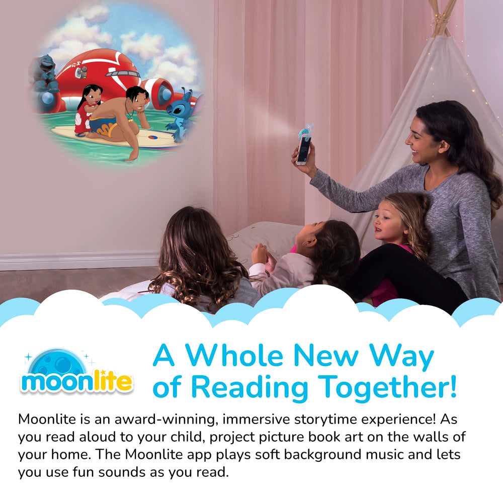 Moonlite Storytime Reels two stories collection enhances shared storytelling moments.