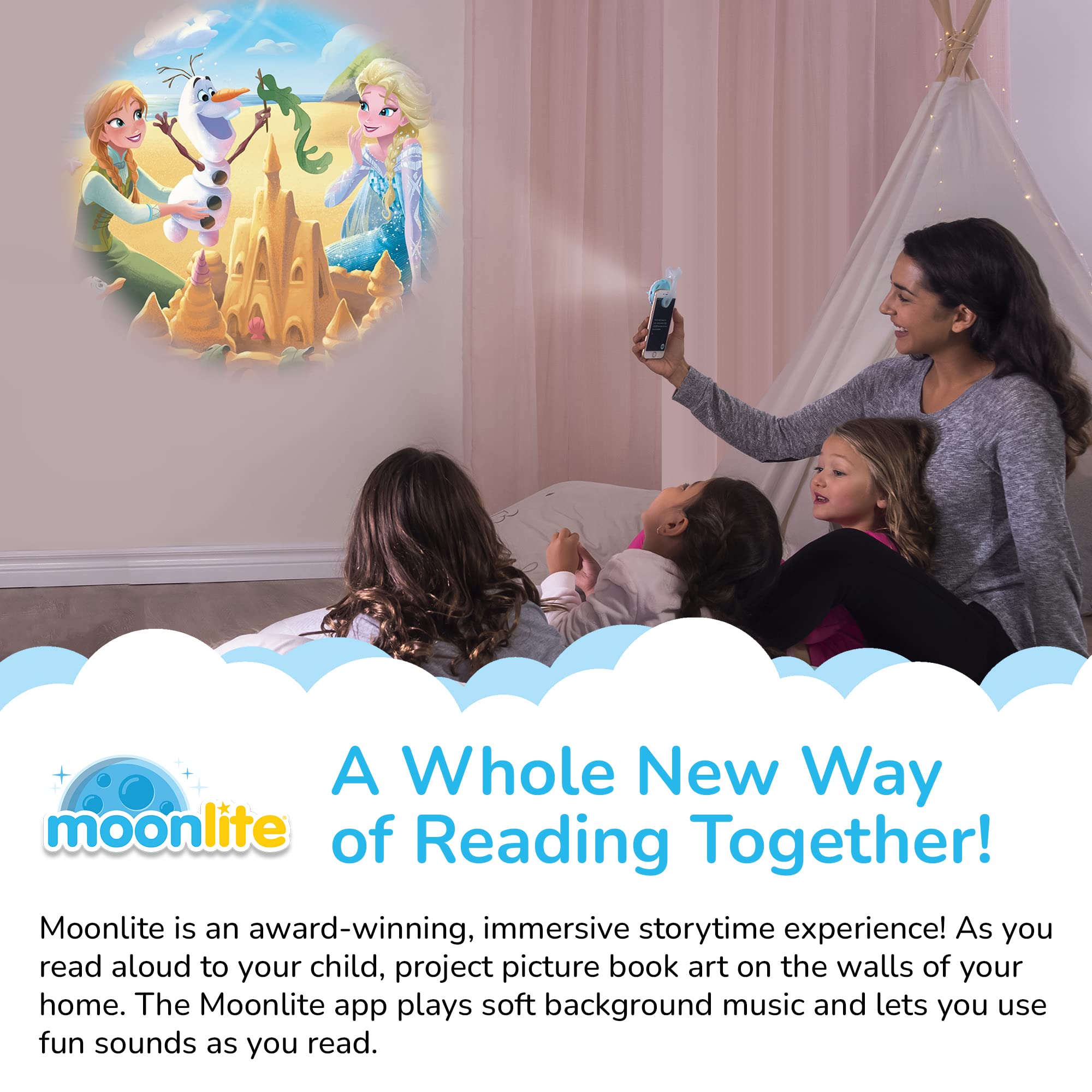 Moonlite adhesive adapter collar supports quick secure projection