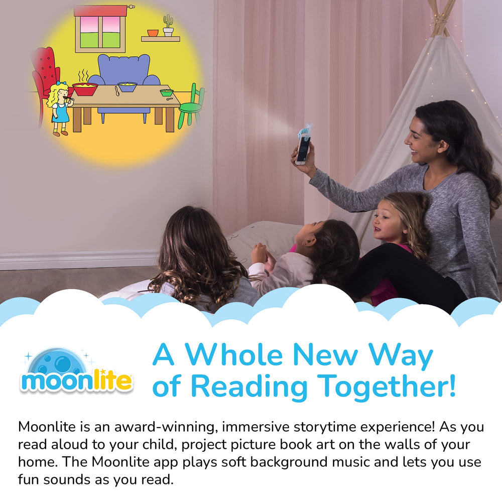 Moonlite adhesive adapter collar used for secure smartphone projection.