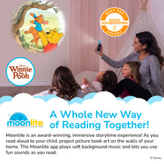 Moonlite Storytime Starter Pack four Winnie The Pooh stories covers displayed for cozy family reading.