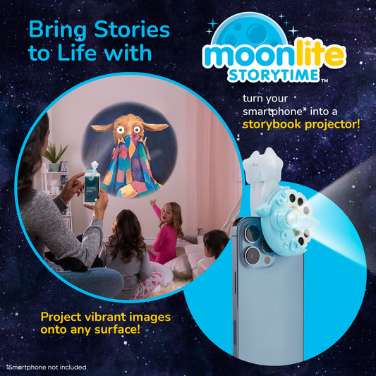 Moonlite Storytime Starter Pack gift evokes shared reading and magical family moments.