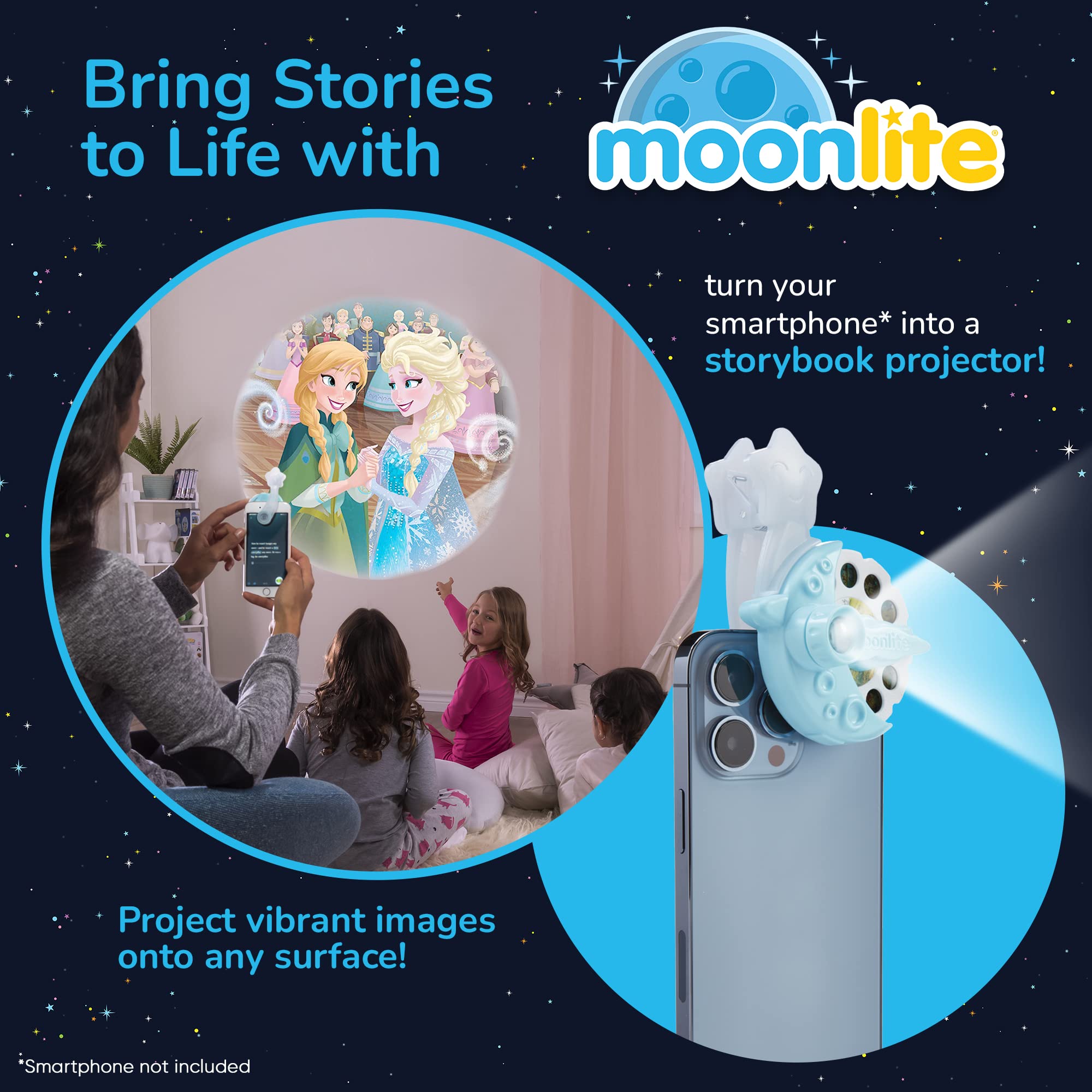 Moonlite Storytime Starter Pack compatible with most smartphones for easy setup