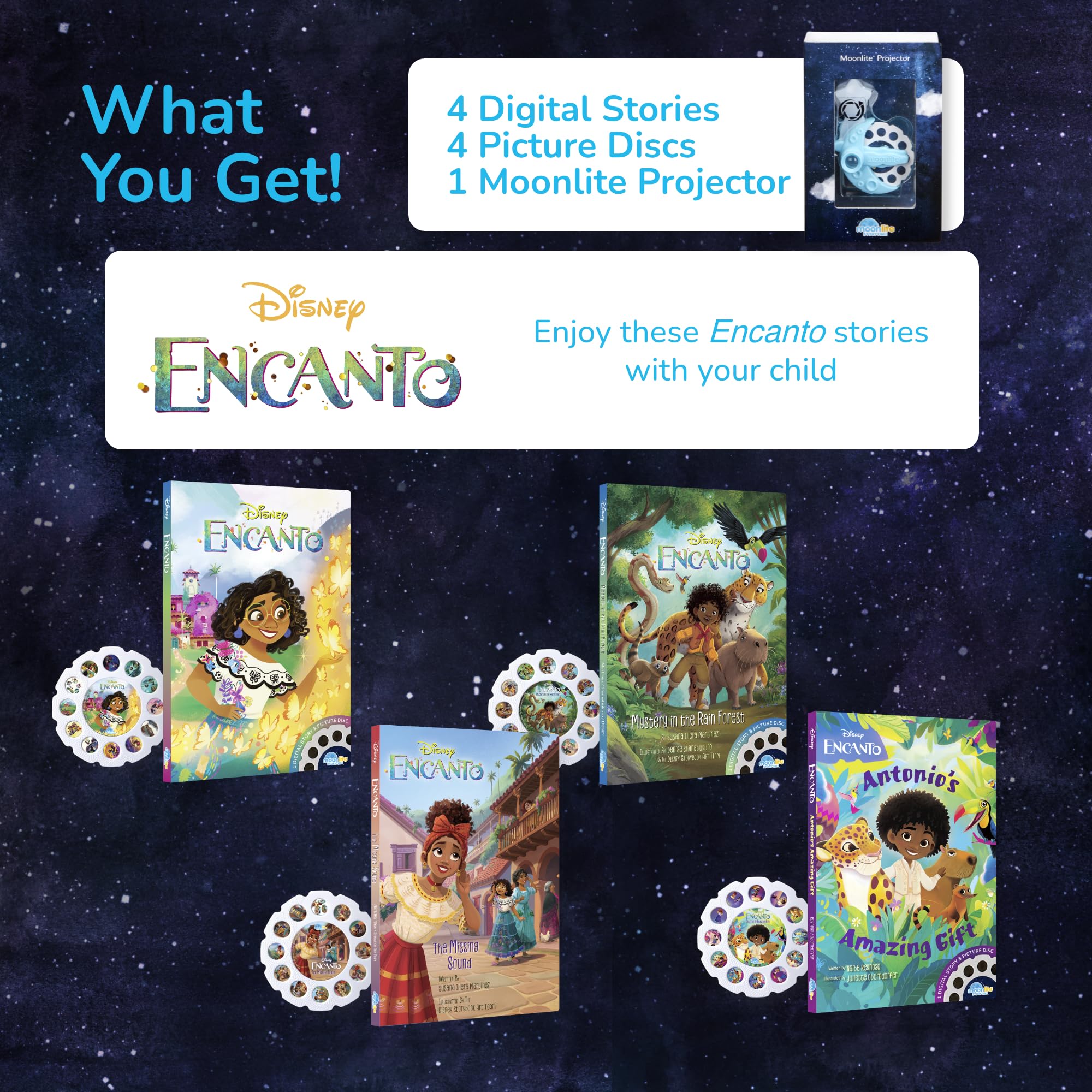 Moonlite Storytime Starter Pack emits a gentle, comforting glow during storytelling