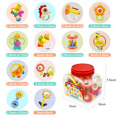 MOONTOY butterfly rattle — bright colors spark visual development in early months.