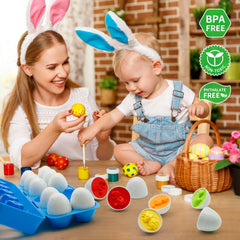 MOONTOY BPA-free plastic eggs with smooth edges ensure safe play