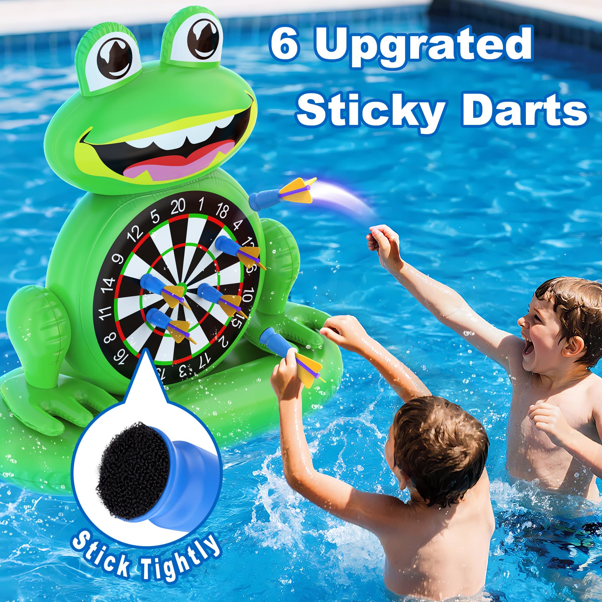 MOONTOY Sticky Darts cling to the board even when wet for smooth play