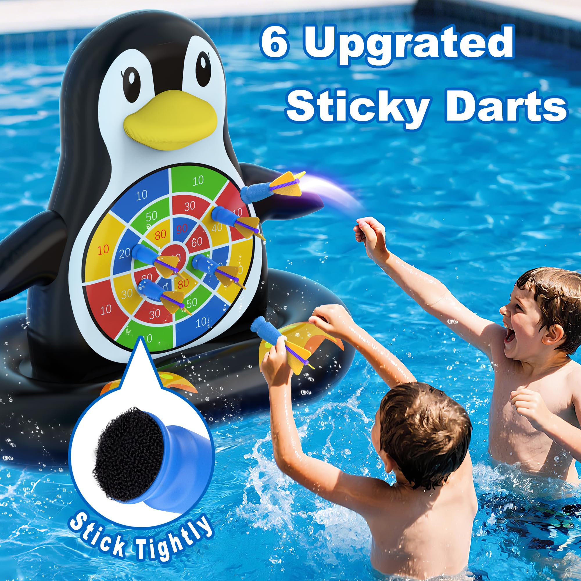 MOONTOY sticky darts on wet board stay in place for smooth pool play