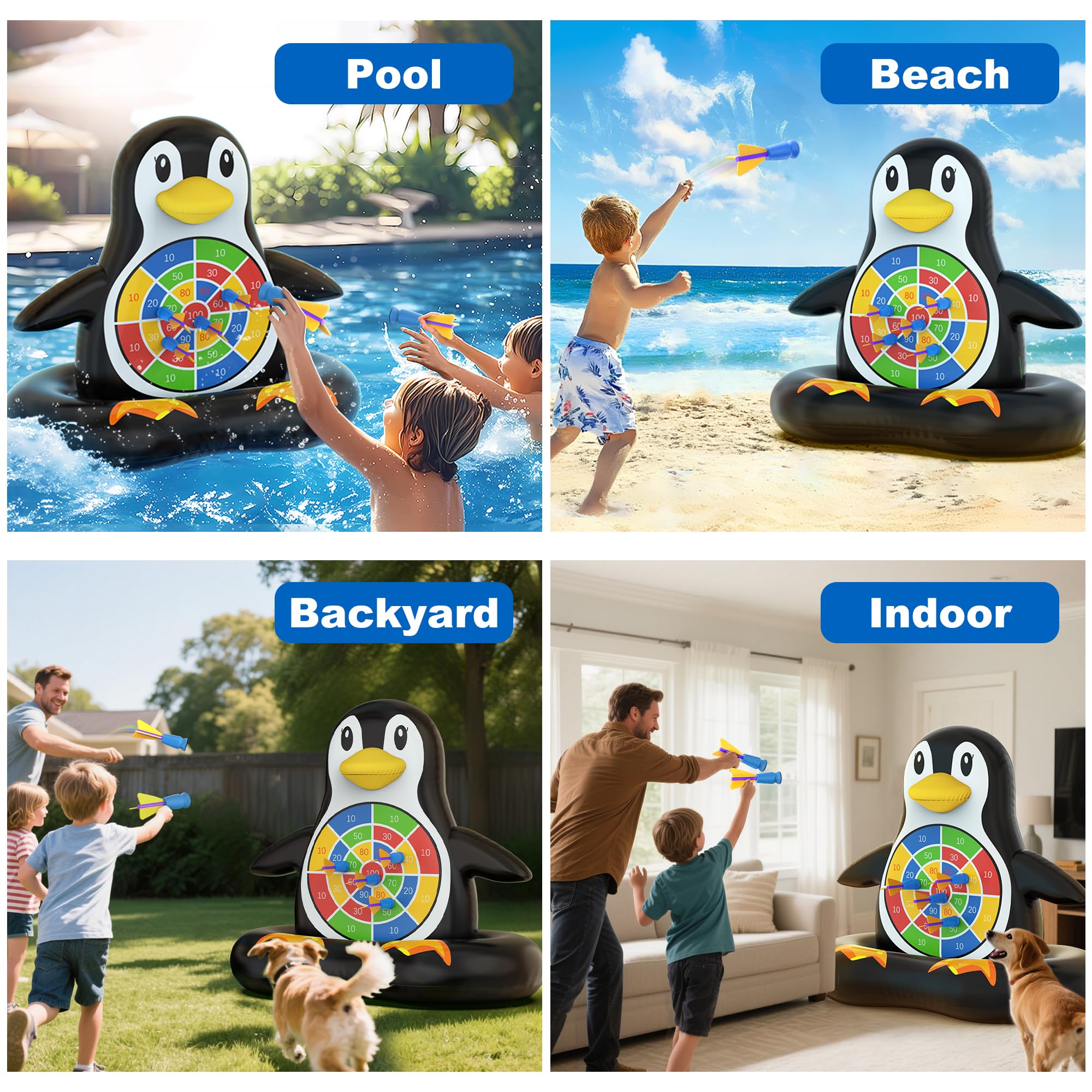 MOONTOY durable tear-resistant PVC construction for endless outdoor pool fun