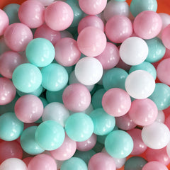 MoonxHome ball pit balls crush-proof 200-pack in white green pink for durable play.