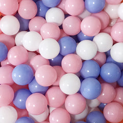 MoonxHome ball pit balls white blue pink; crush-proof safety for kids' playtime.