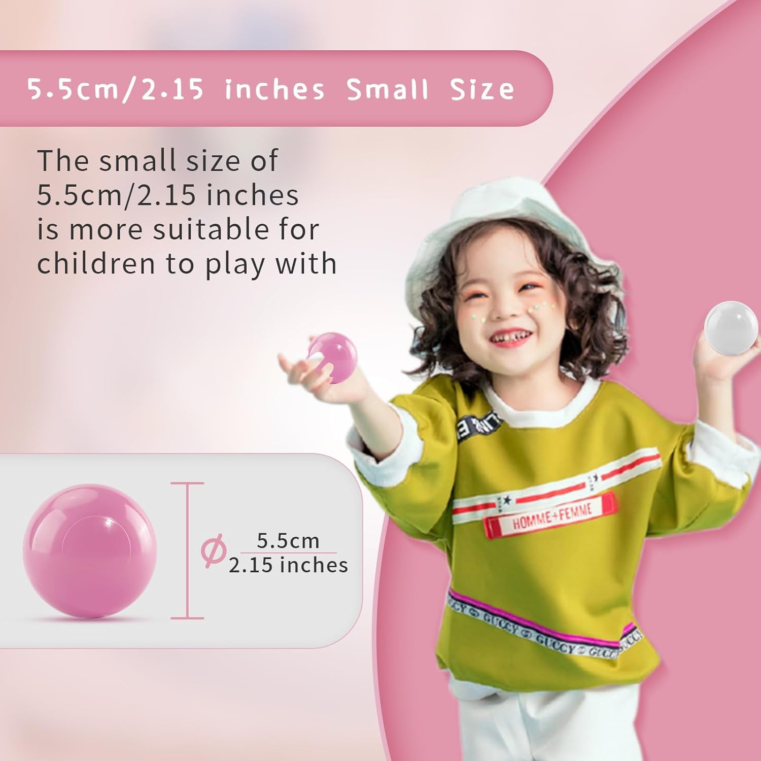 MoonxHome ball pit balls light-pink, colorful sensory option for safe, engaging play spaces