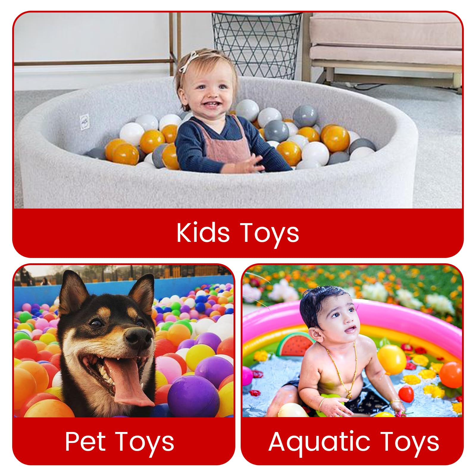 MoonxHome ball pit balls used in tents and pools for versatile setups