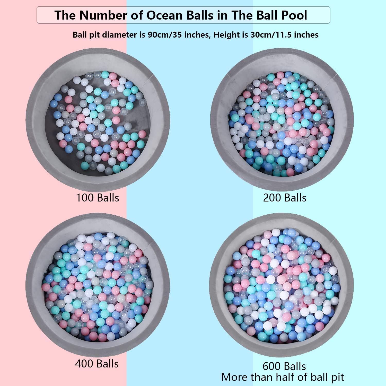 MoonxHome balls ideal for pools and water play with quick drying material.