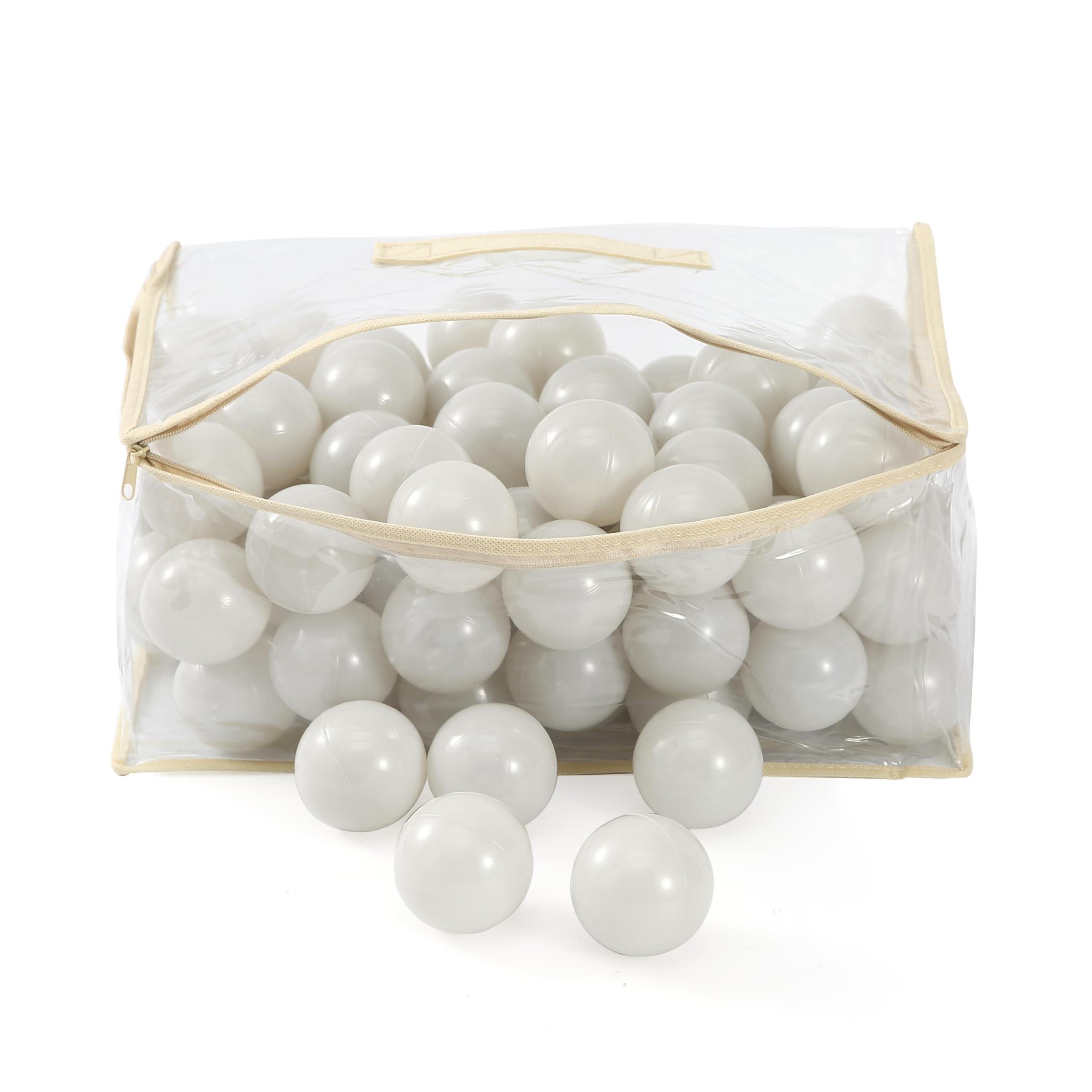 MoonxHome light gray balls in a bounce house for reliable entertainment