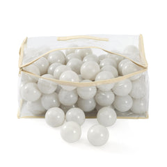 MoonxHome light gray balls in a bounce house for reliable entertainment