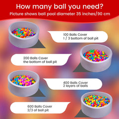 MoonxHome assorted colors ball pit collection enhances color recognition