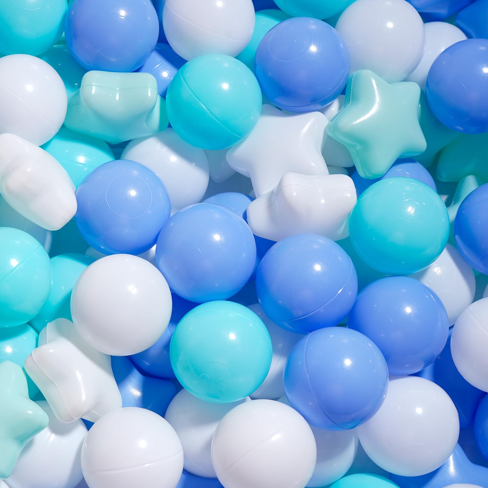 MoonxHome star ball closeup reveals durable star shape for lasting fun