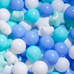 MoonxHome star ball closeup reveals durable star shape for lasting fun
