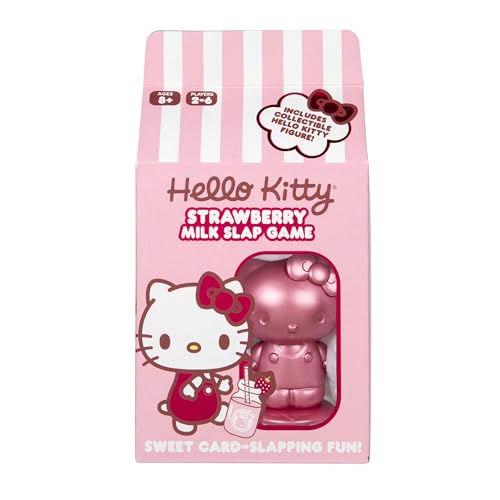 Moose Hello Kitty Strawberry Milk Slap Game cards laid out for rapid matching.