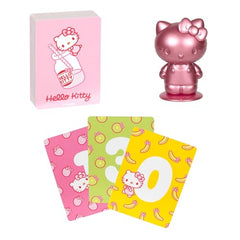 Collectible Hello Kitty figurine included with Moose game enhances display.