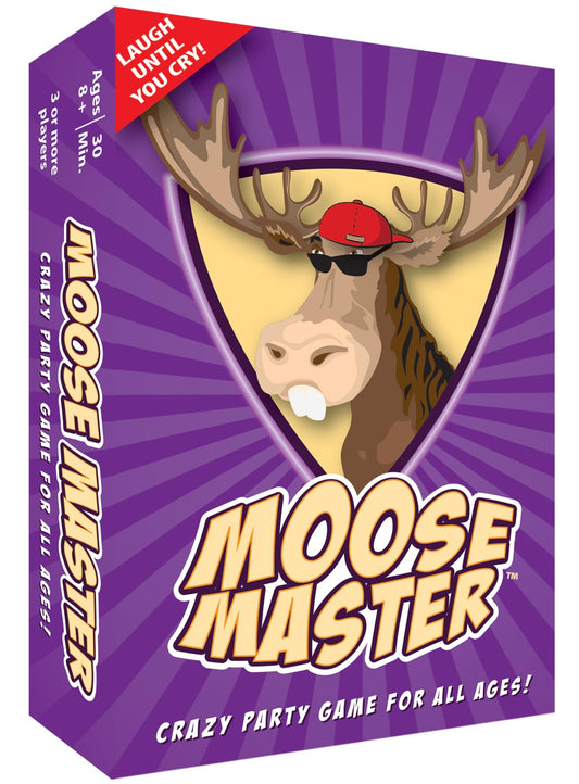 Moose Master packaging unboxed, a ready-to-play party game for gatherings.