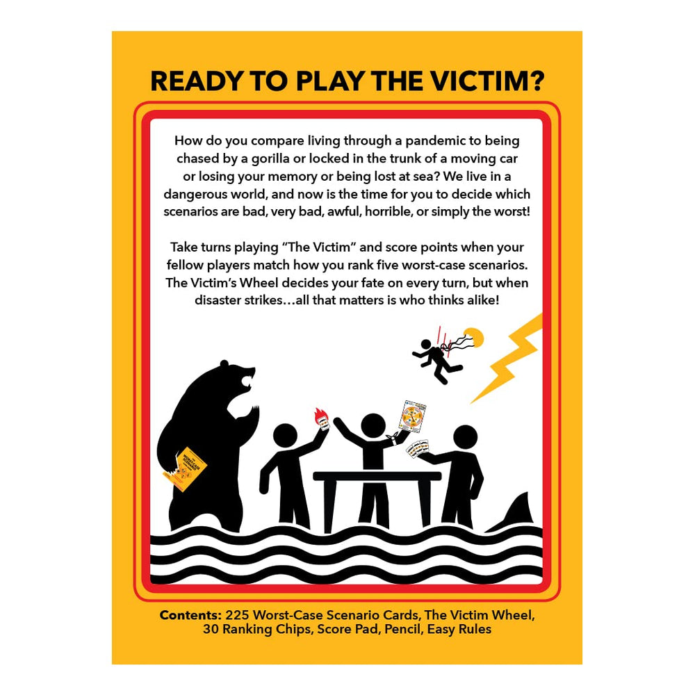 Moose Worst-Case Scenario Card Game in action, 3-6 players enjoying humorous rounds
