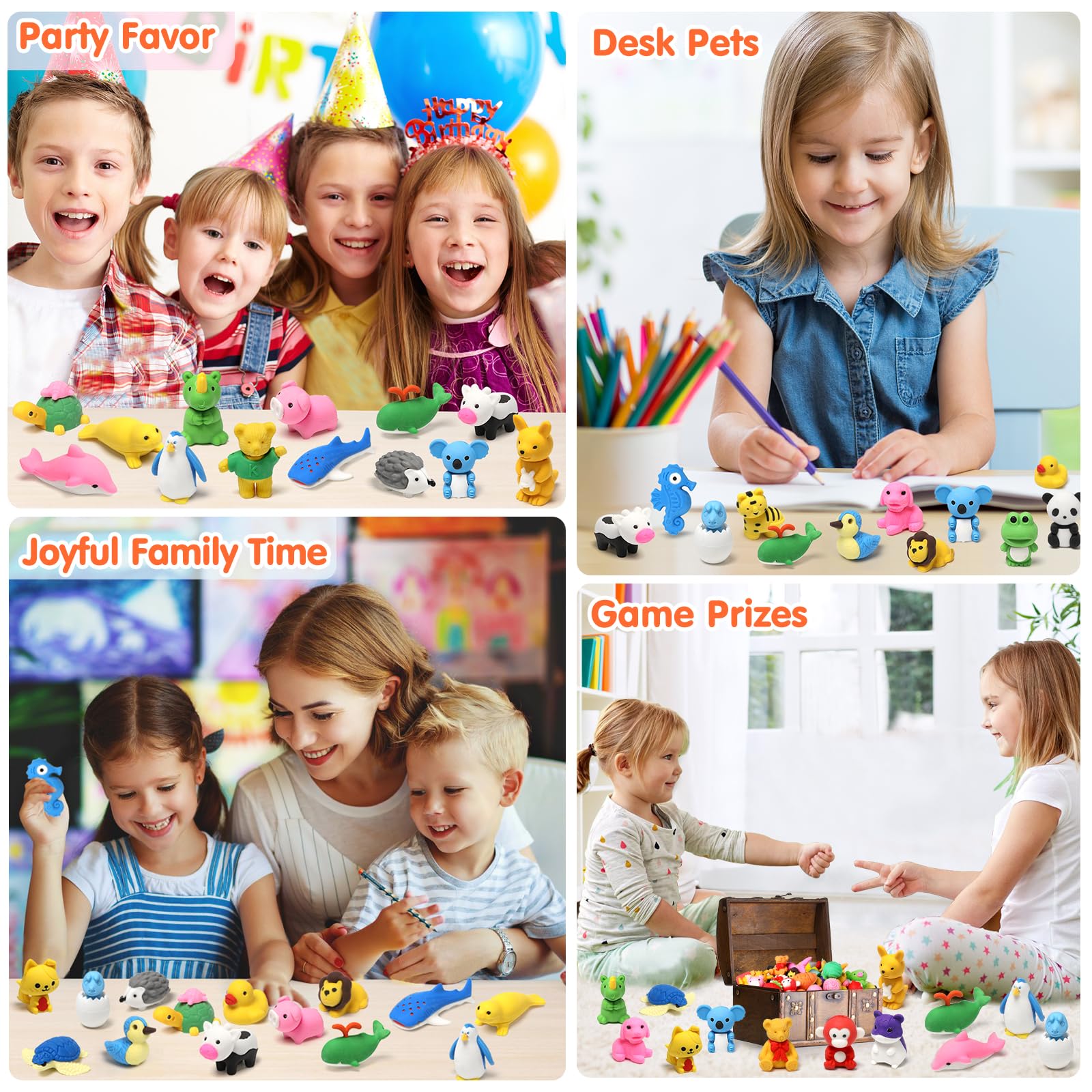 Moosia desk-friendly erasers are non-toxic and safe for young students during school tasks.