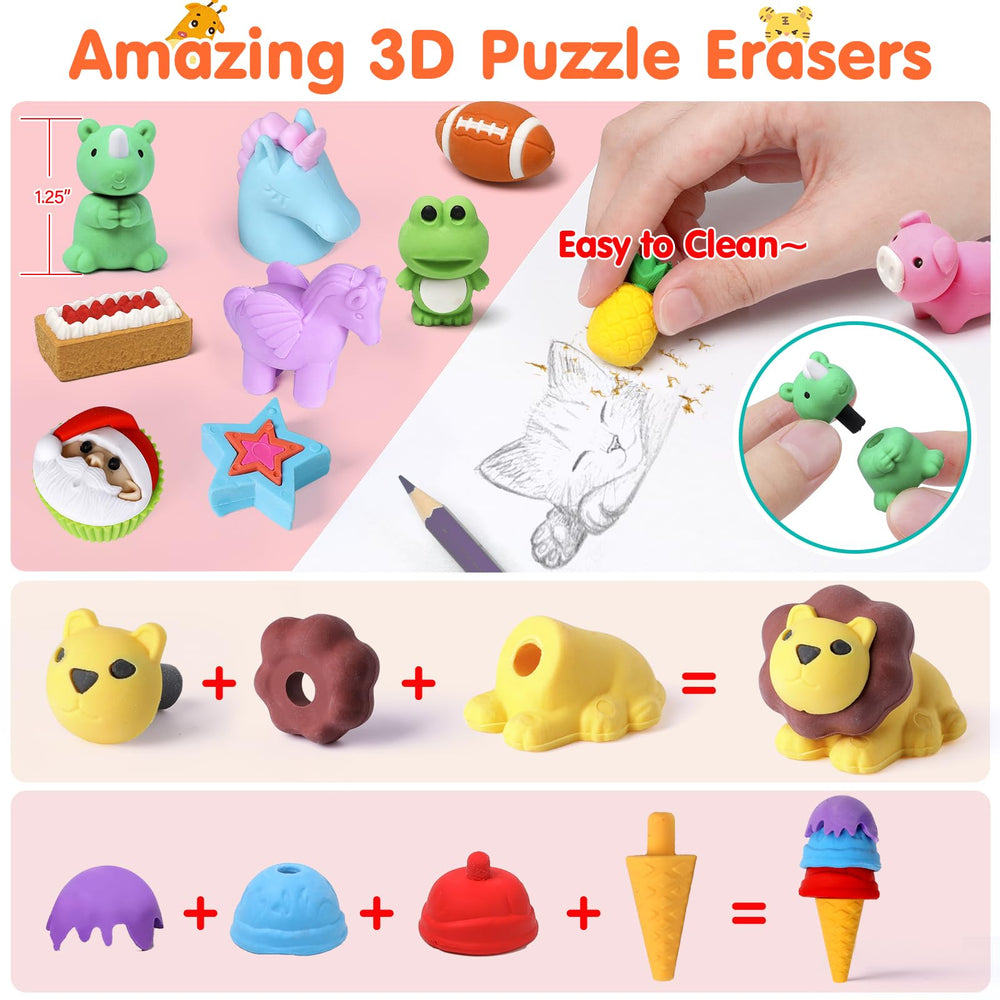 Moosia party favors pencil erasers ideal for gift bags and rewards