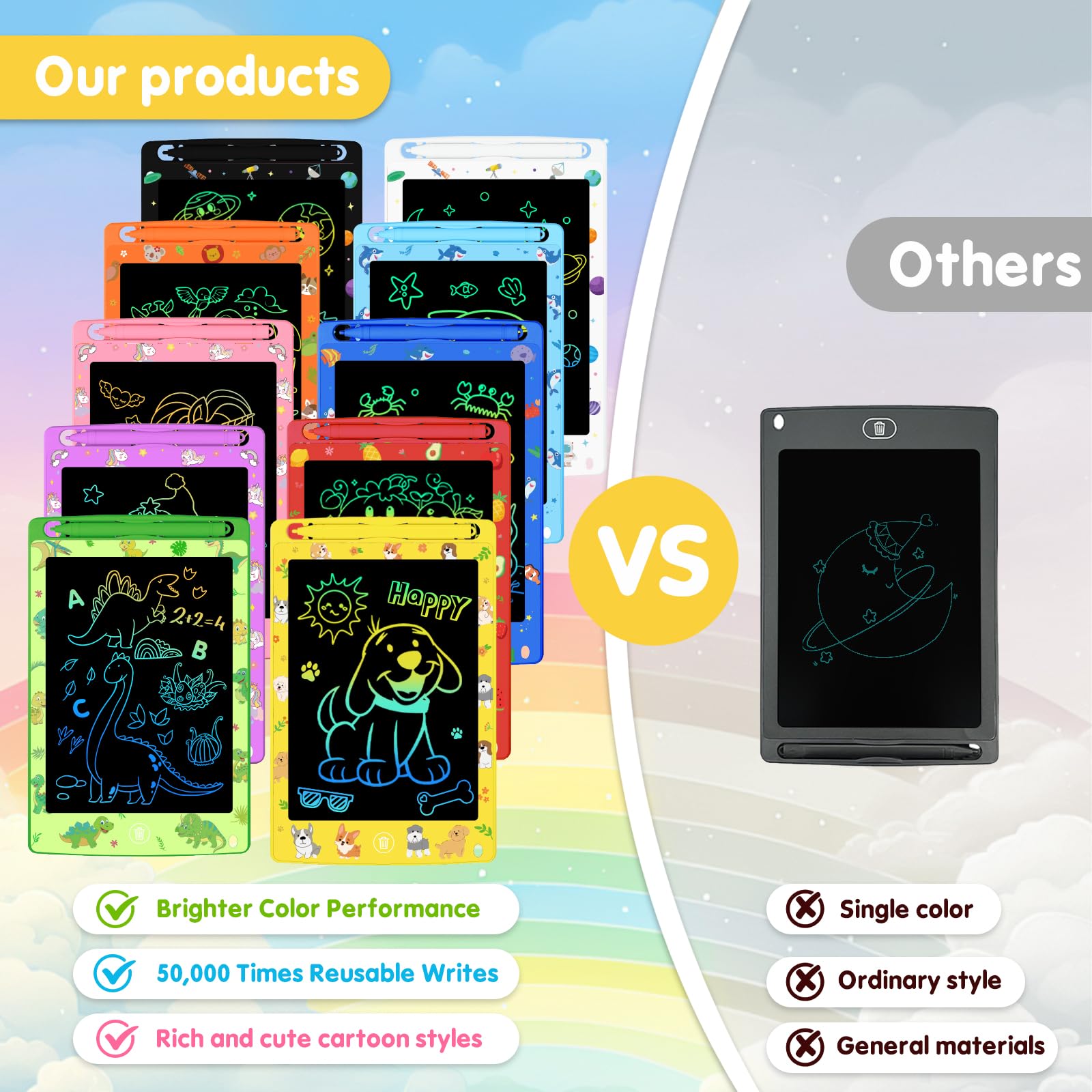 MOOWALIS eye-safe LCD screen protects children's vision.