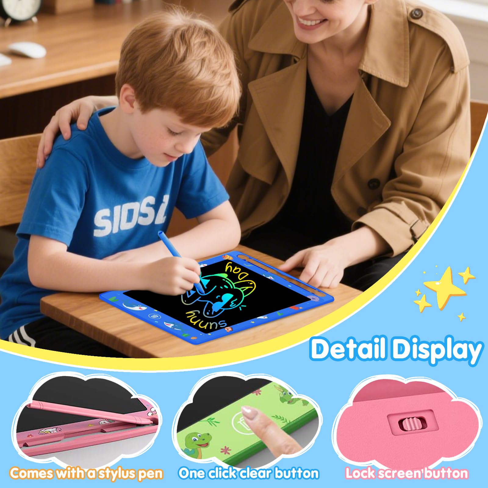 MOOWALIS erase button and save feature for quick revisions.
