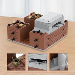 MOOXI WW2 Bunker durable ABS plastic ensures long-lasting play